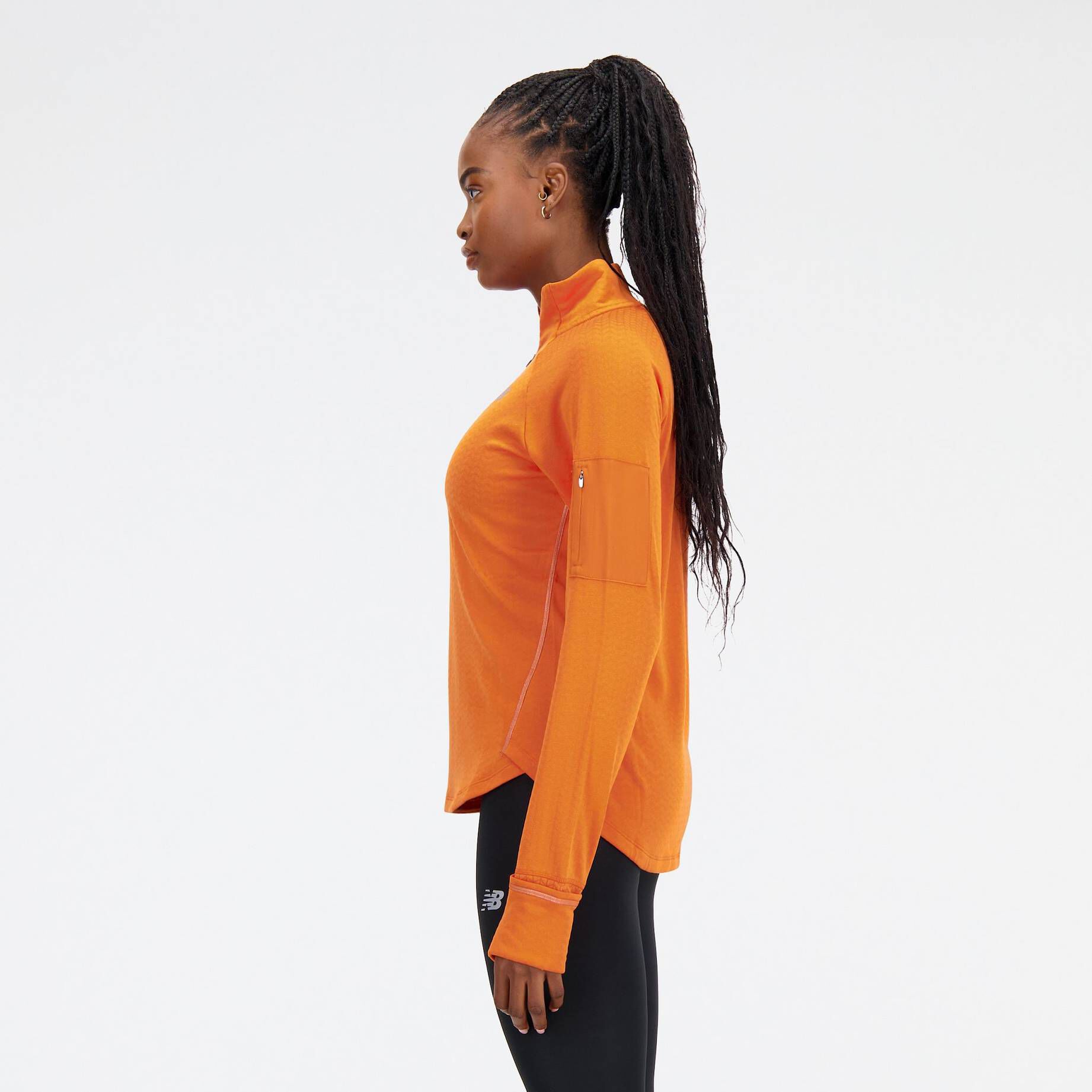 new balance| Damen Laufshirt NB HEAT GRID HALF ZIP