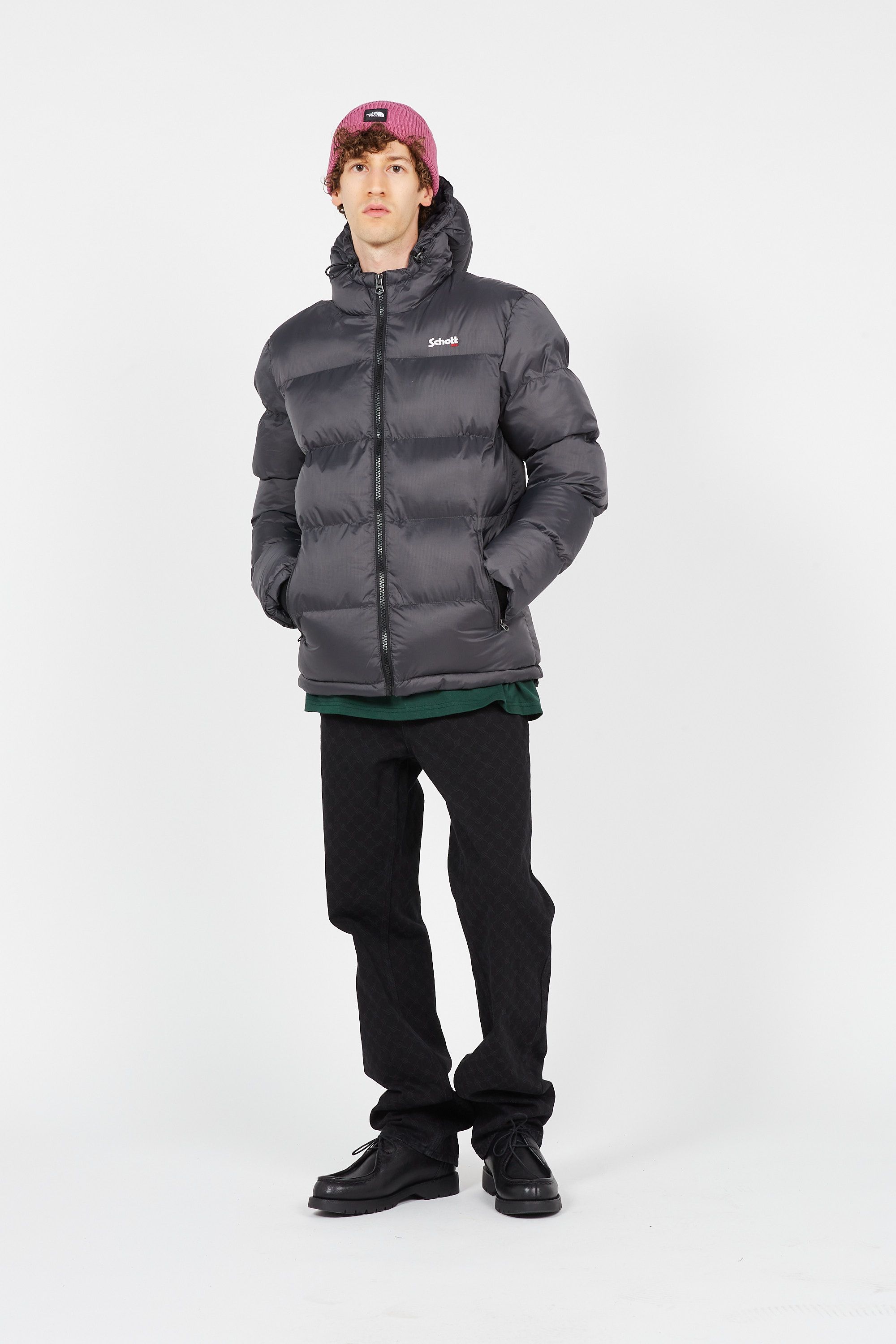 SCHOTT Doudoune avec capuche IDAHO2 Gris