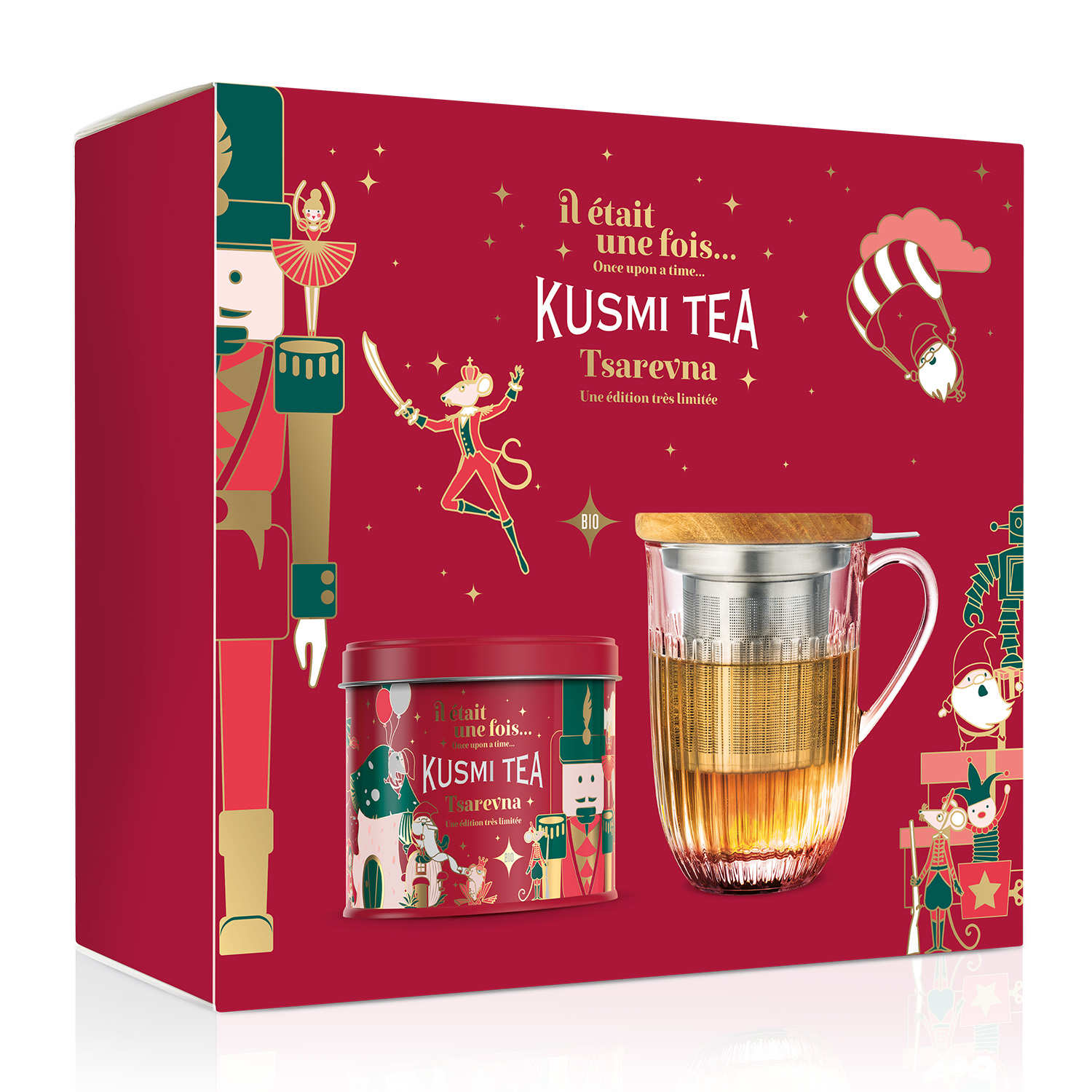 Coffret cadeau Tsarevna bio avec sa tisanière