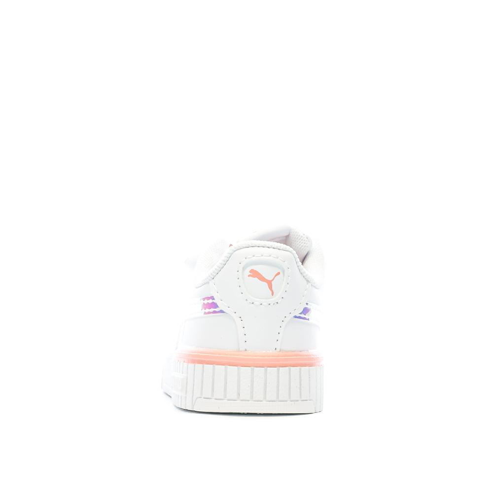 Puma Baskets Blanche/Rose/Argent Fille Puma Carina 2