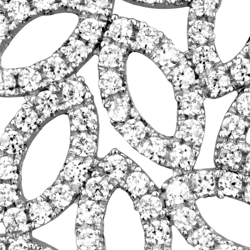 Pendentif Design en Argent orné de Cristal Swarovski Cubic Zirconia Blanc