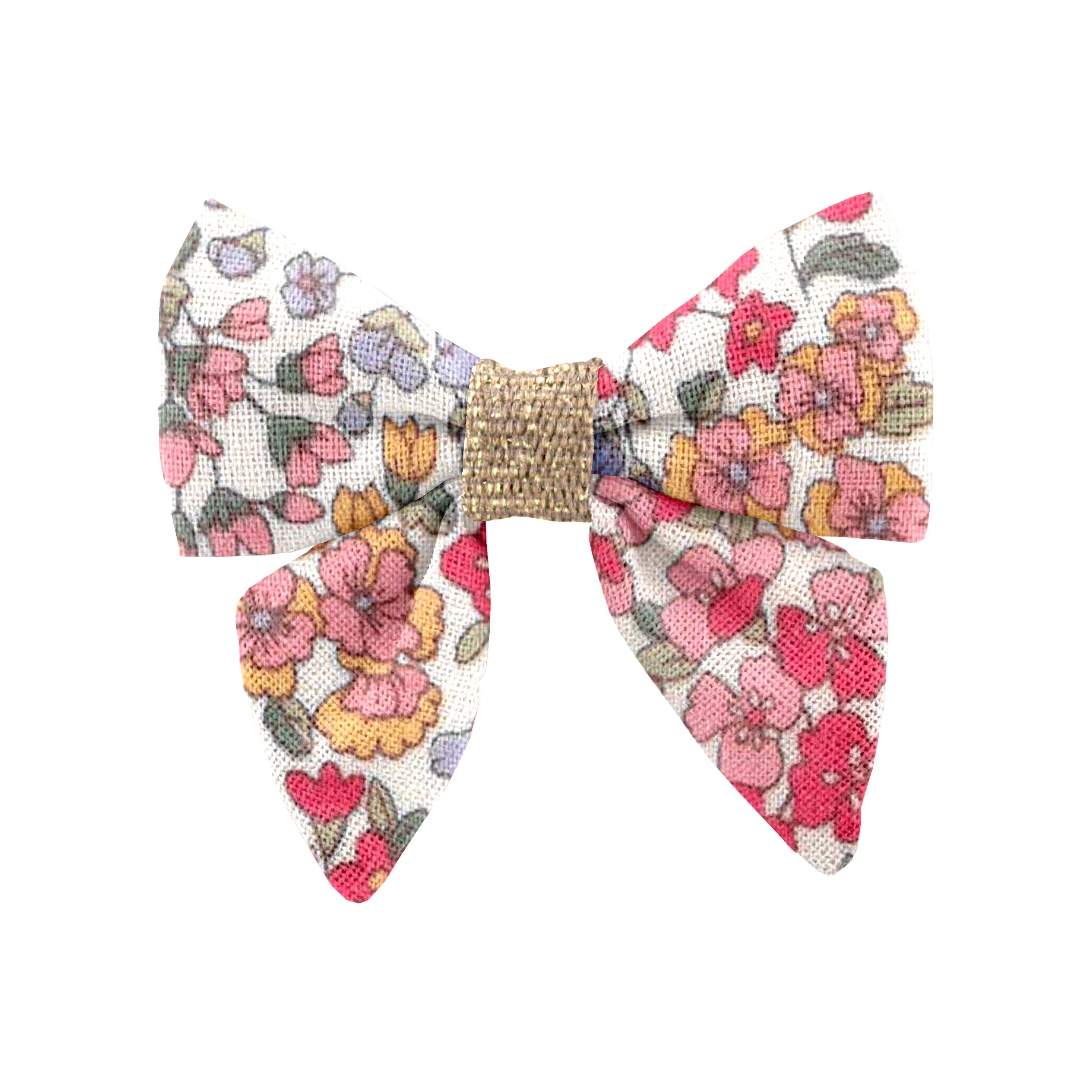 Barrette Mini Noeud Papillon Porcelaine Rosée