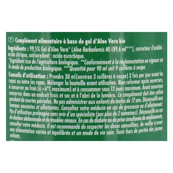 Superdiet Gel d'Aloé Vera Bio 1L