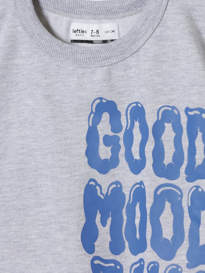 Conjunto de moletom e calça de duas peças - Cinza Mesclado