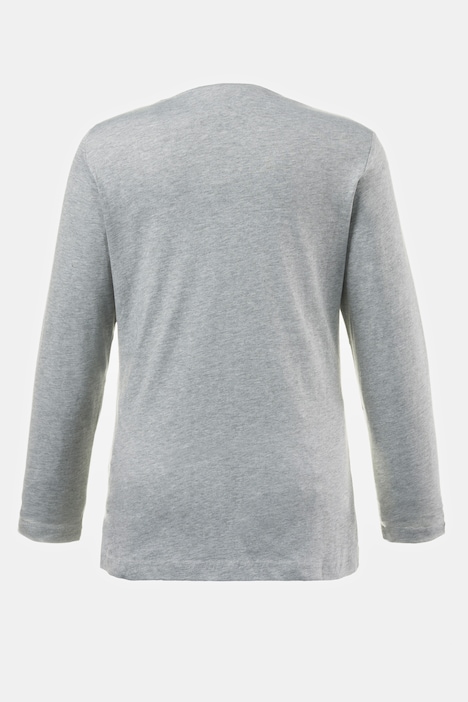 Shirt, Slim, Rundhalsausschnitt, Langarm