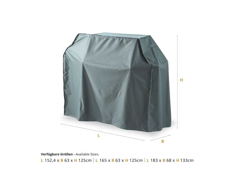 Lumaland Gartenmöbelabdeckhaube Grill - 183 x 68 x 133 cm 2 Wasserdichte Grillabdeckung für Gartenmöbel