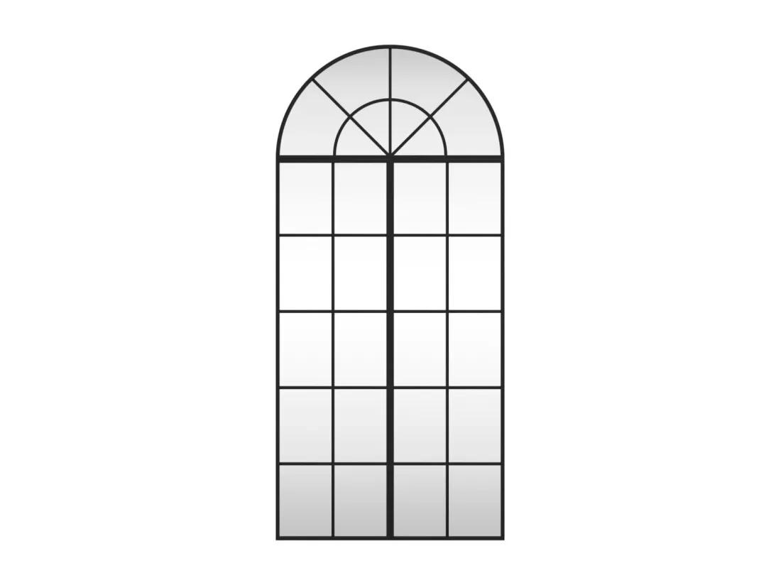 Miroir mural noir 60x130 cm arche fer