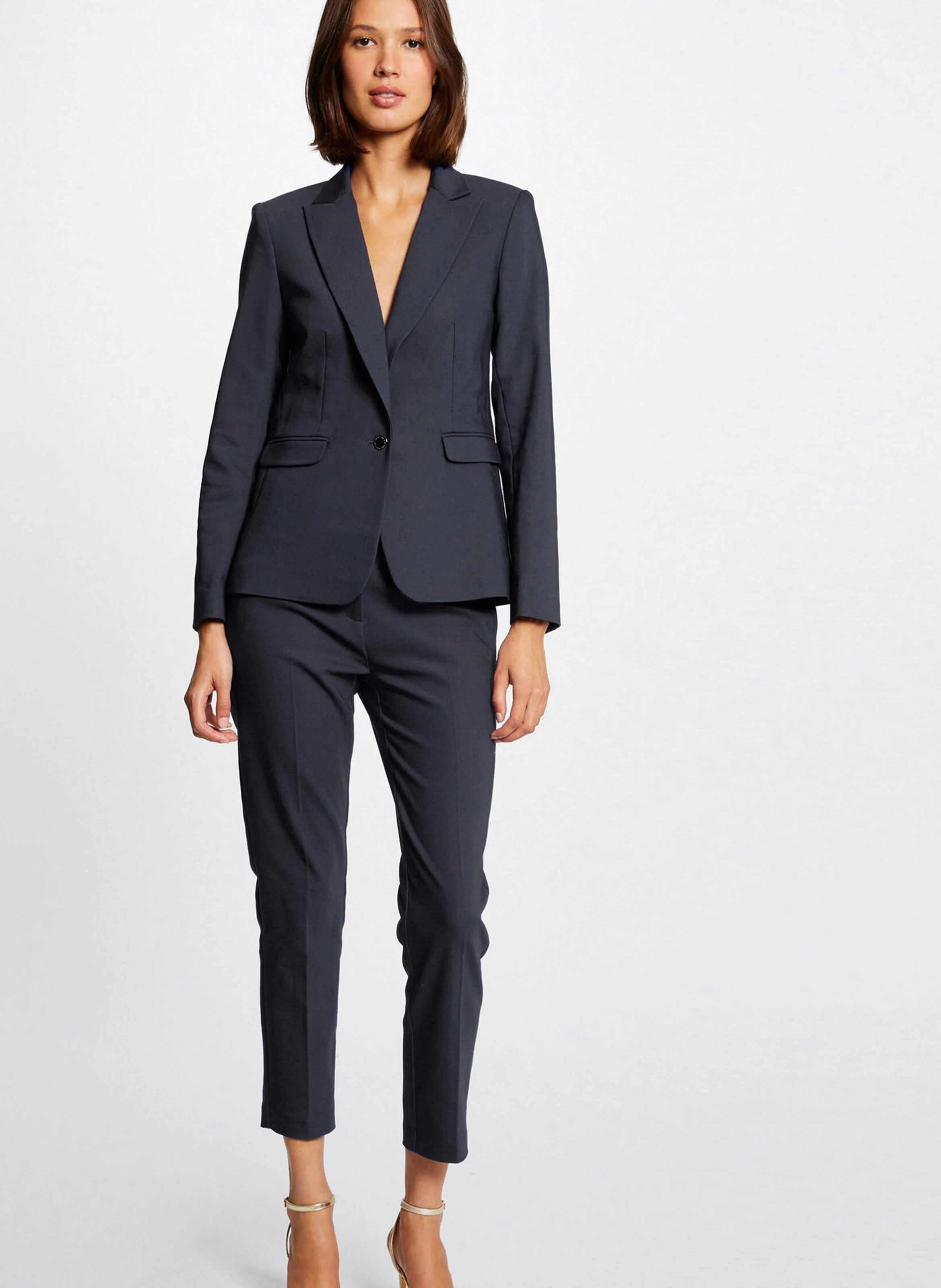 VLIME.F - Veste tailleur droite boutonnée | Bleu