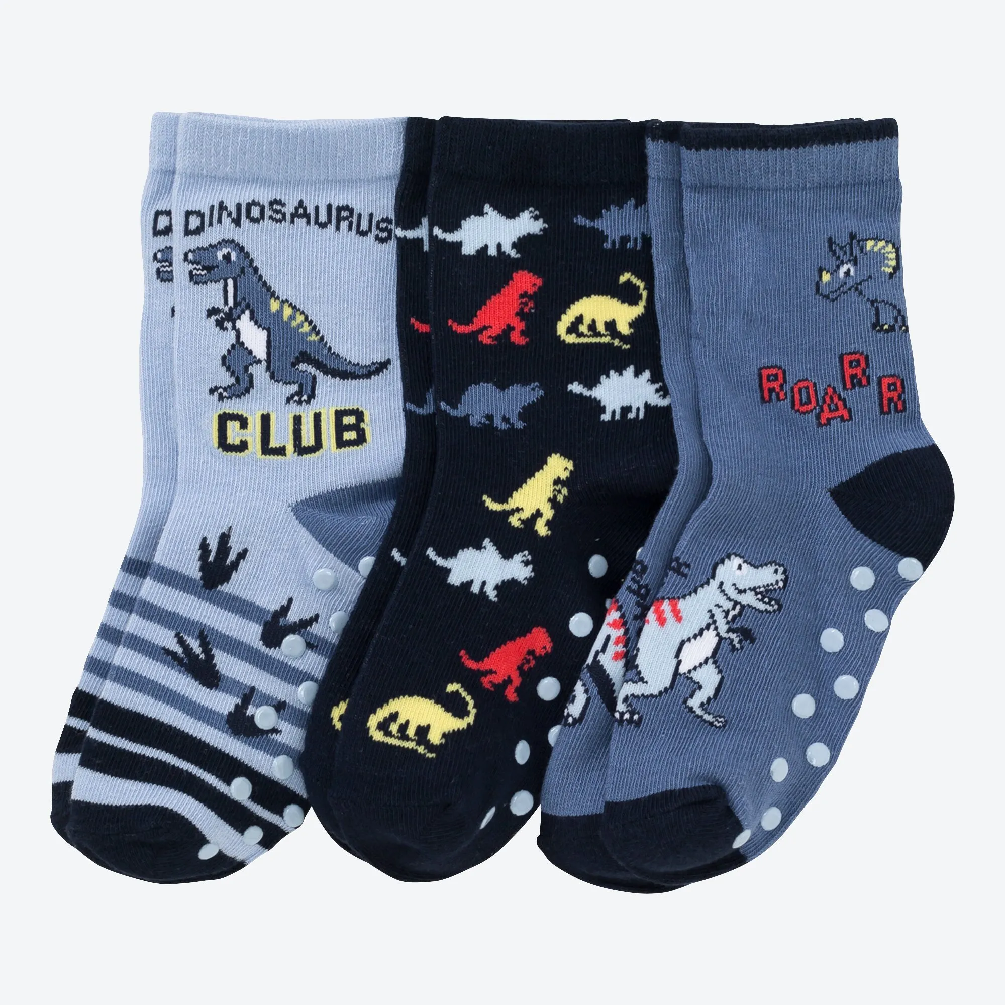 Jungen-ABS-Socken mit Dino-Design, 3er-Pack