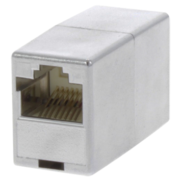 Q-Link UTP koppelstuk 8P RJ45 afgeschermd aluminium kleur