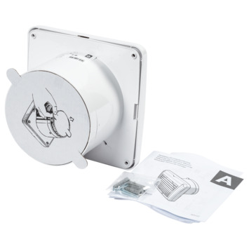 Sanivesk stille inbouwventilator Standaard wit Ø 125 mm