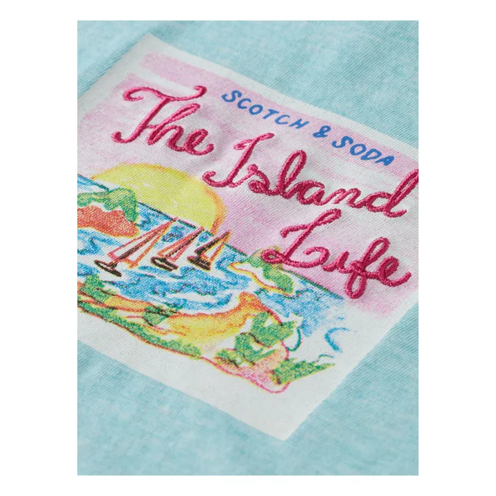 Scotch & Soda T-shirt The Island Life | Bleu ciel
