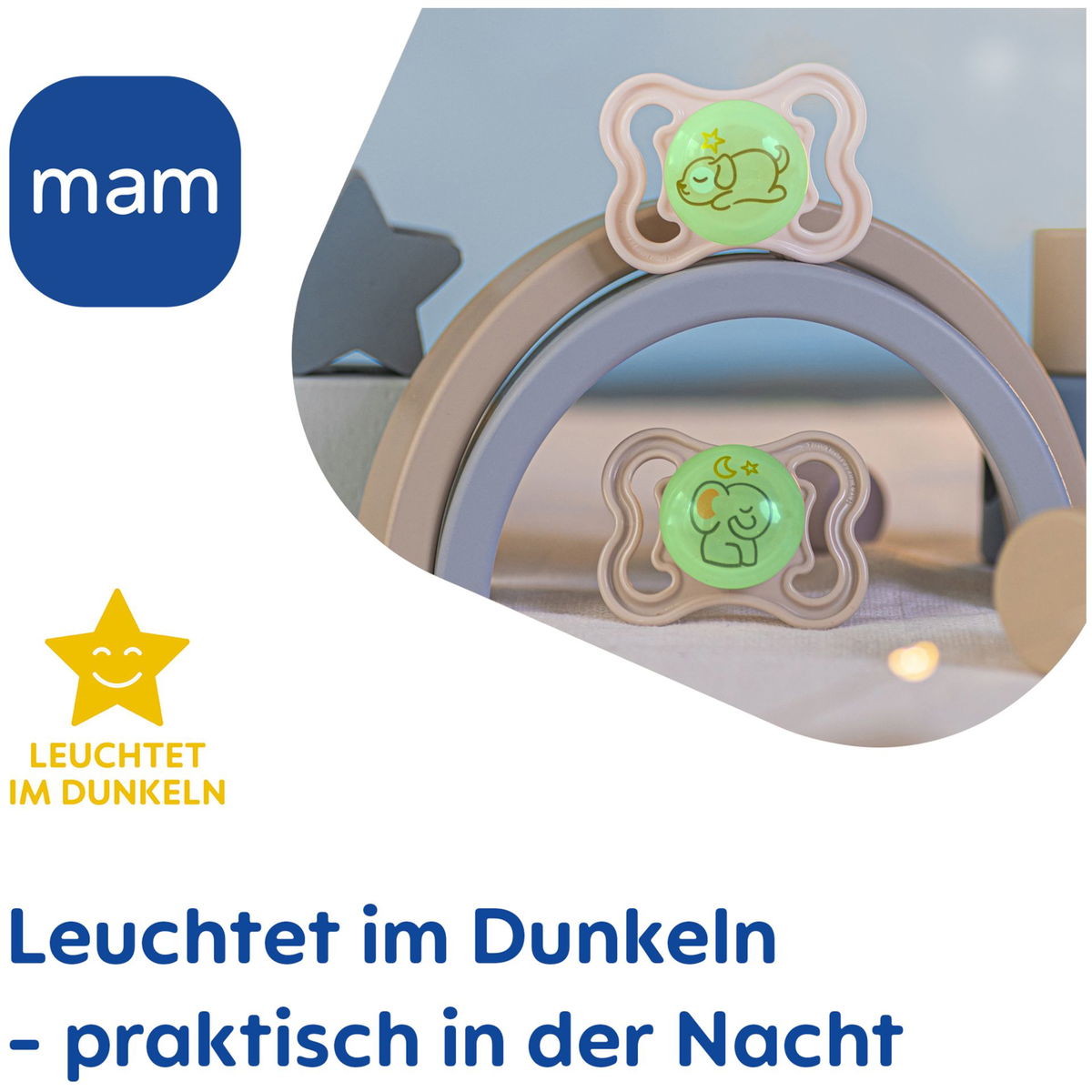 MAMMAM   Supreme Night Silikon Schnuller rose 16M+
