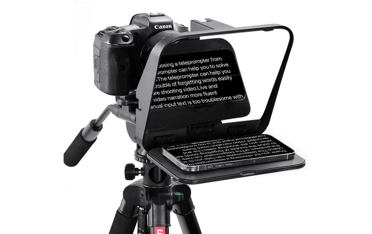 Teleprompter für Smartphones/Kameras RT02Teleprompter für Handys, Tablets und Kameras