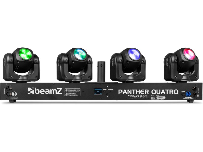 BeamZ Lichtset PANTHER Quatro Beam Vier Moving Heads in einem Gerät