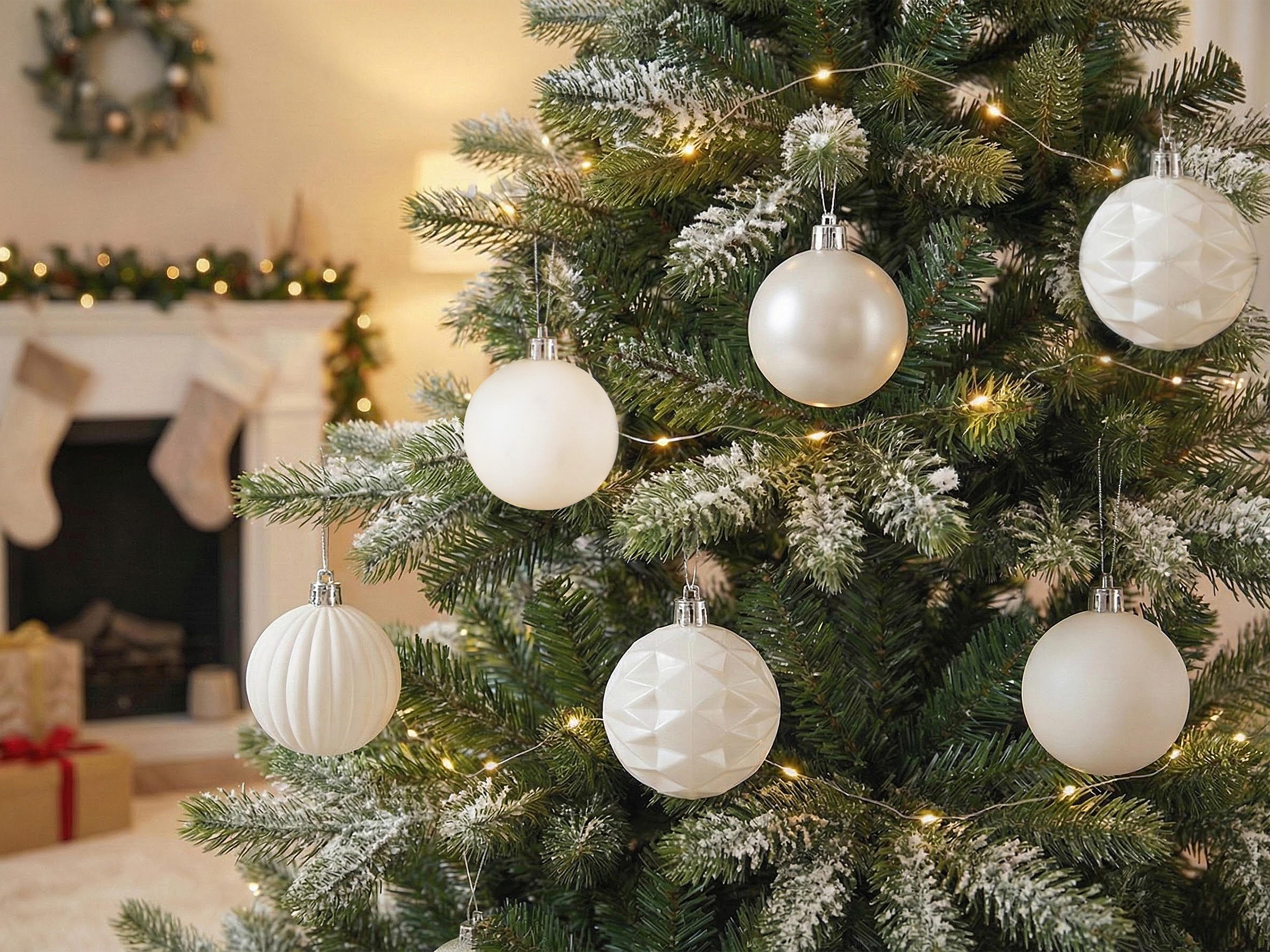 Set van 40 kerstballen SAIMAA Gebroken wit