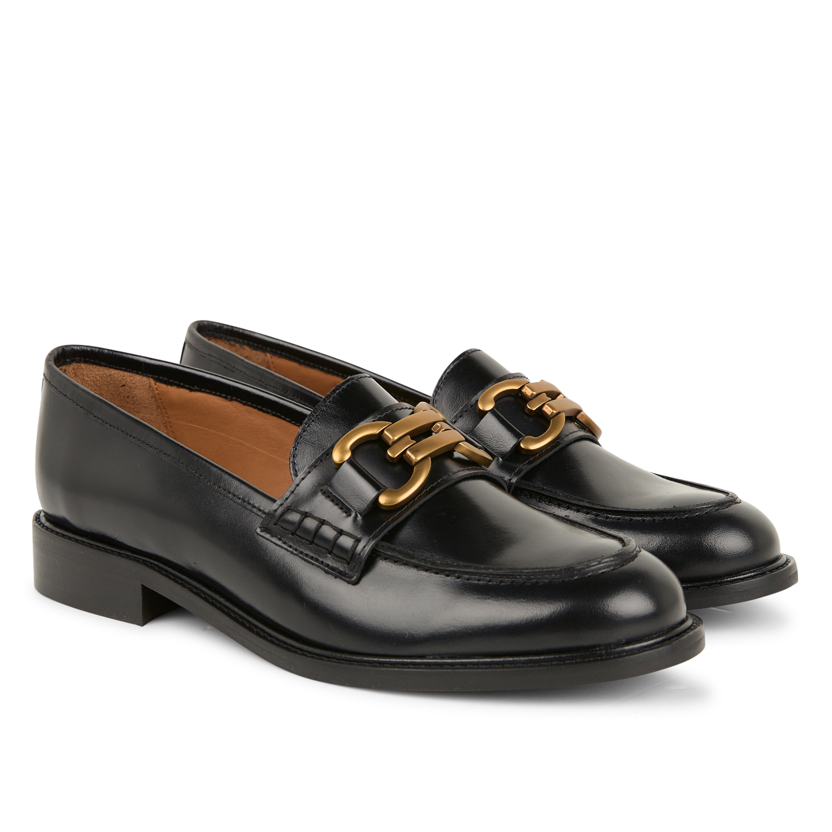 LYNA - Mocassins en cuir| Noir