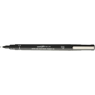 Feutre technique uniball pointes calibrees 0,8mm encre noir trace net et precis