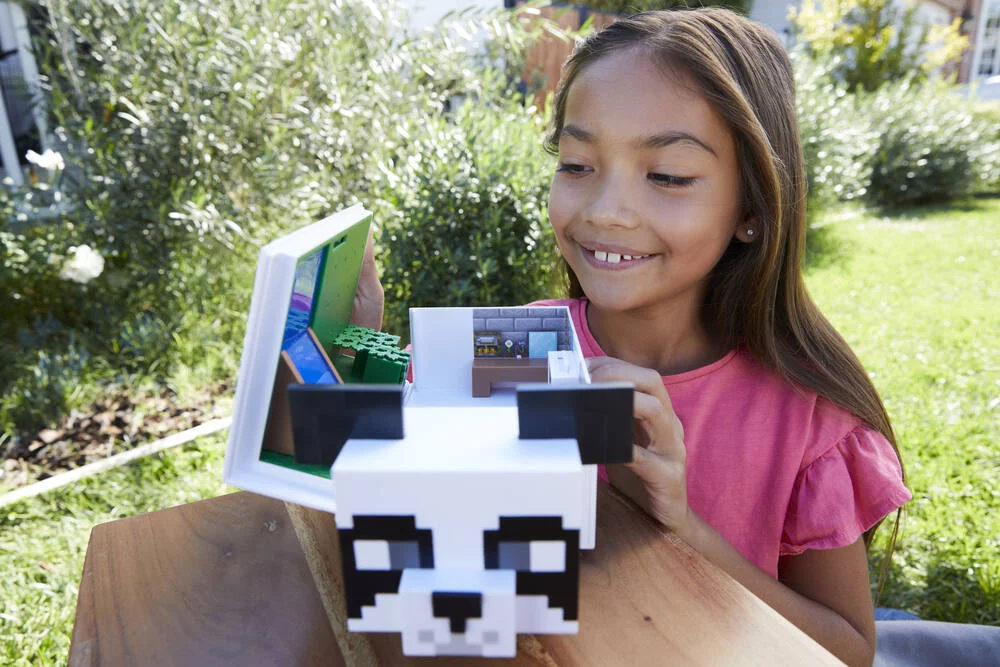 MINECRAFT - LA MAISON DU PANDA - COFFRET MINI TETES MODULABLES