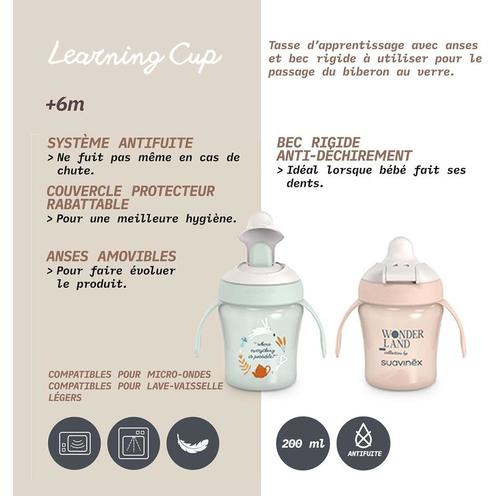 Tasse d'apprentissage 200 ml Wonderland - SUAVINEX