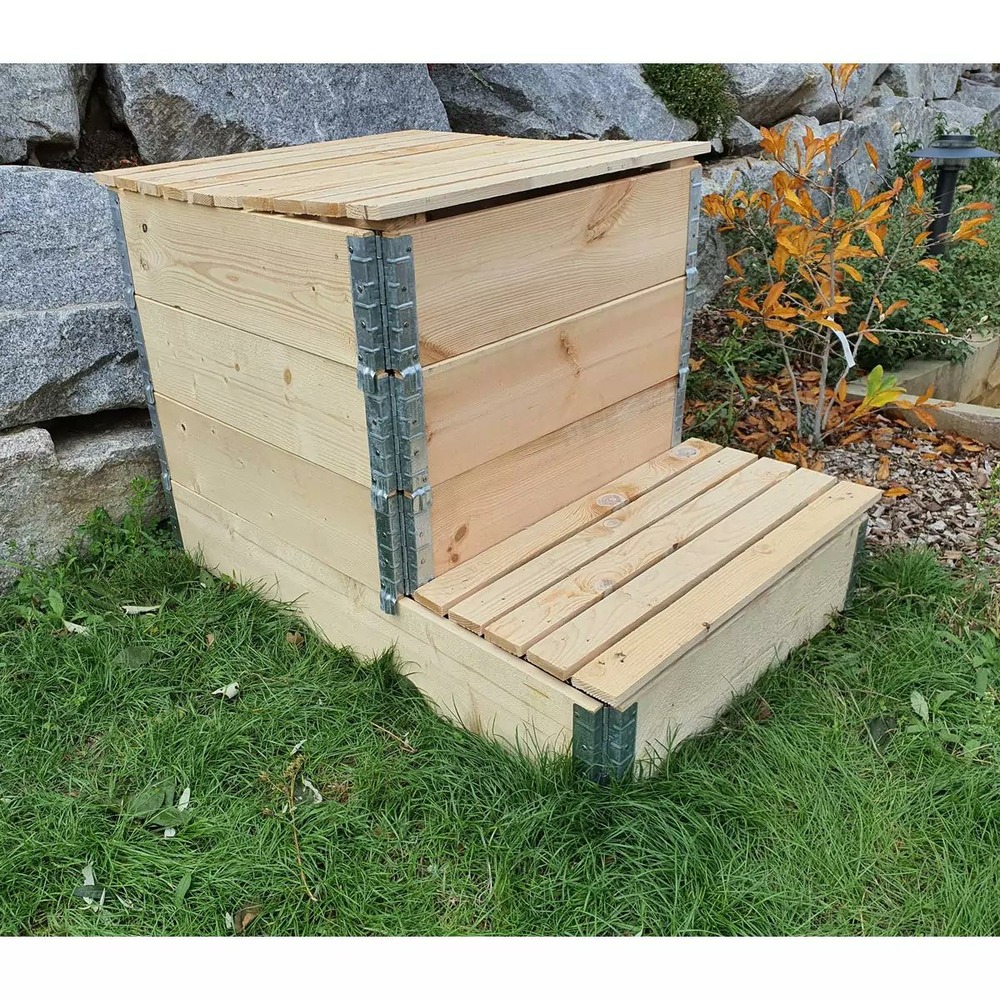 Composteur évolutif en bois naturel de 570 litres