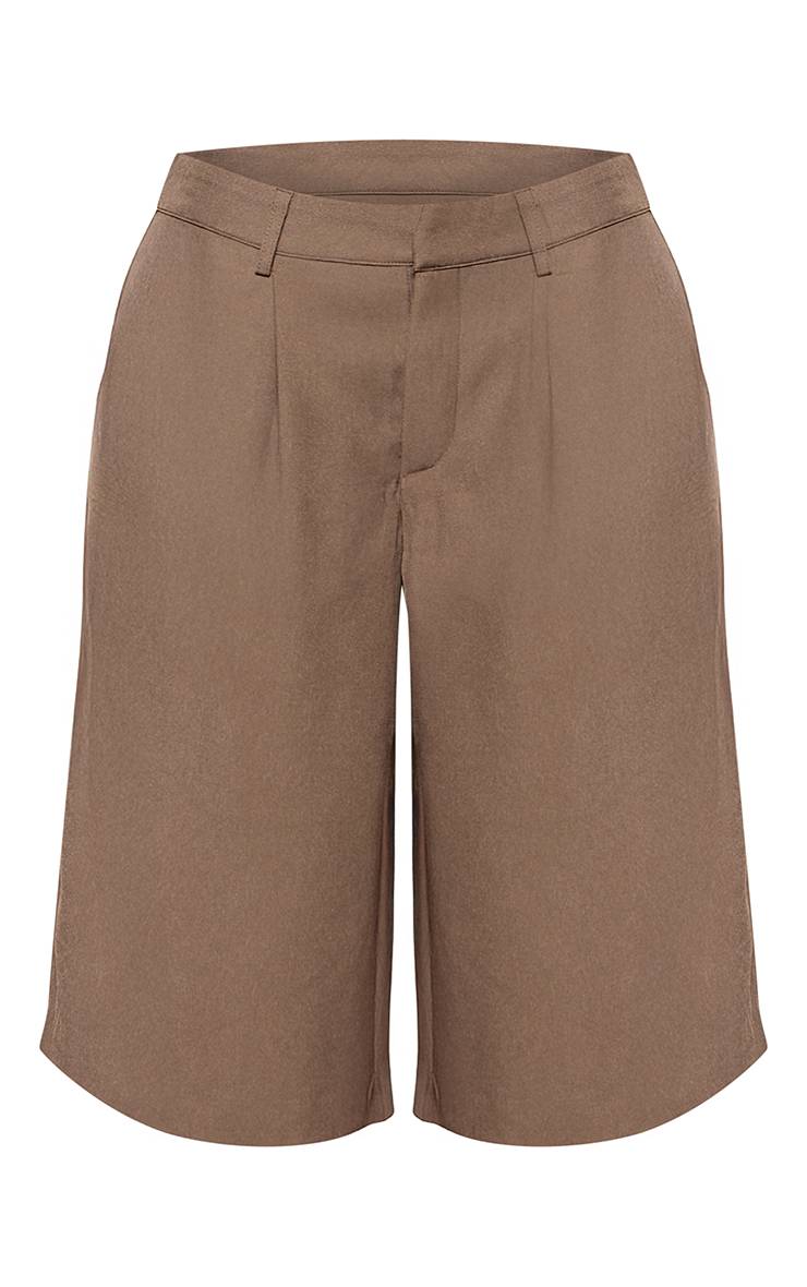 Vert Olive Ensemble Coordonné Short Tissé Ajusté Avec Détails De Coutures Petite