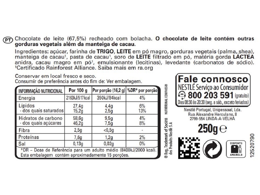 SNACK DE CHOCOLATE KITKAT CHUNKY MINI 250G