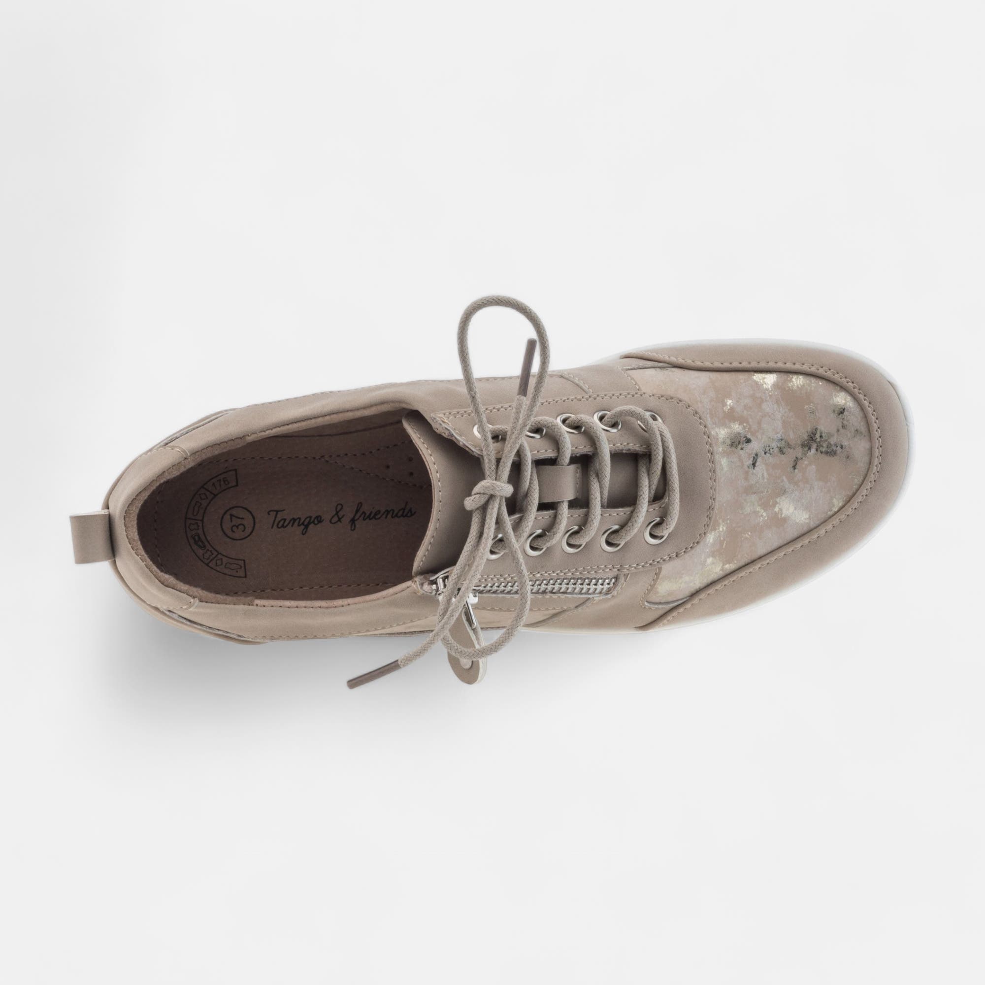 Derbies pieds sensibles Femme beige