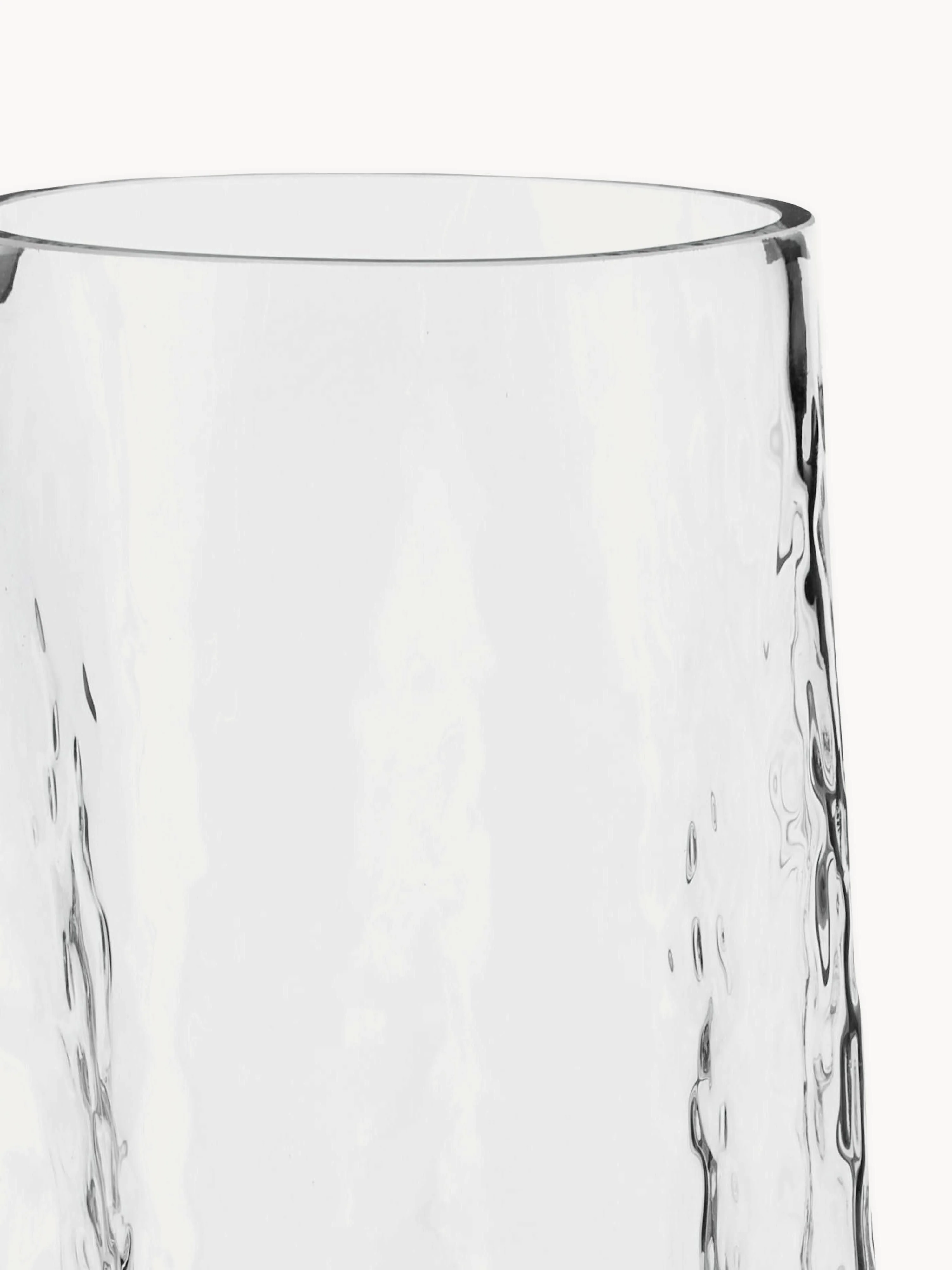 Mondgeblazen glazen vaas Gry met gestructureerde oppervlak, H 30 cm