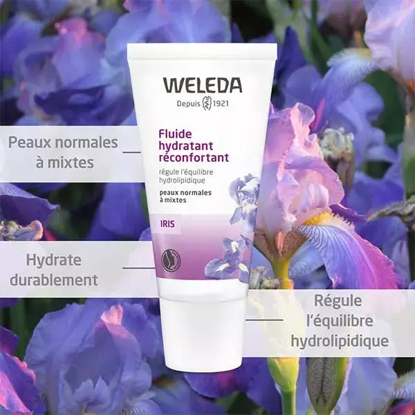 Fluido Hidratante Confortante Orgânico Weleda Iris 30ml