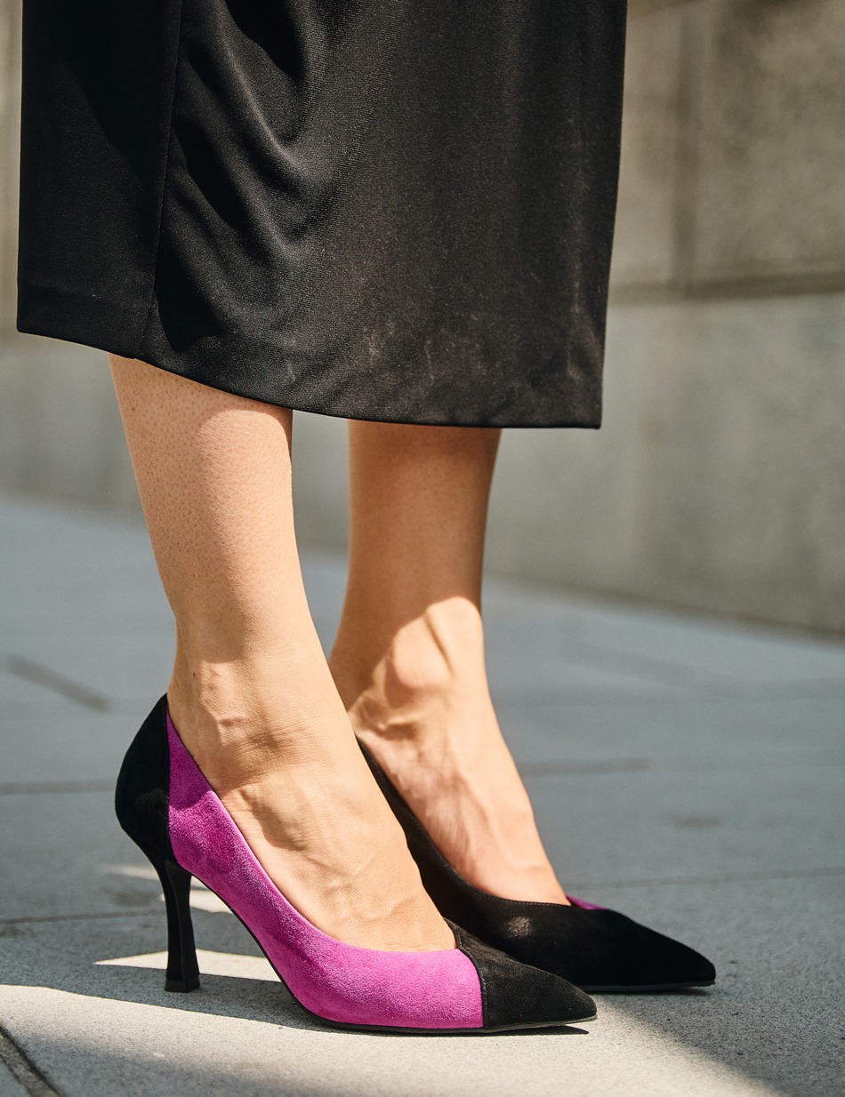 Veloursleder Pumps