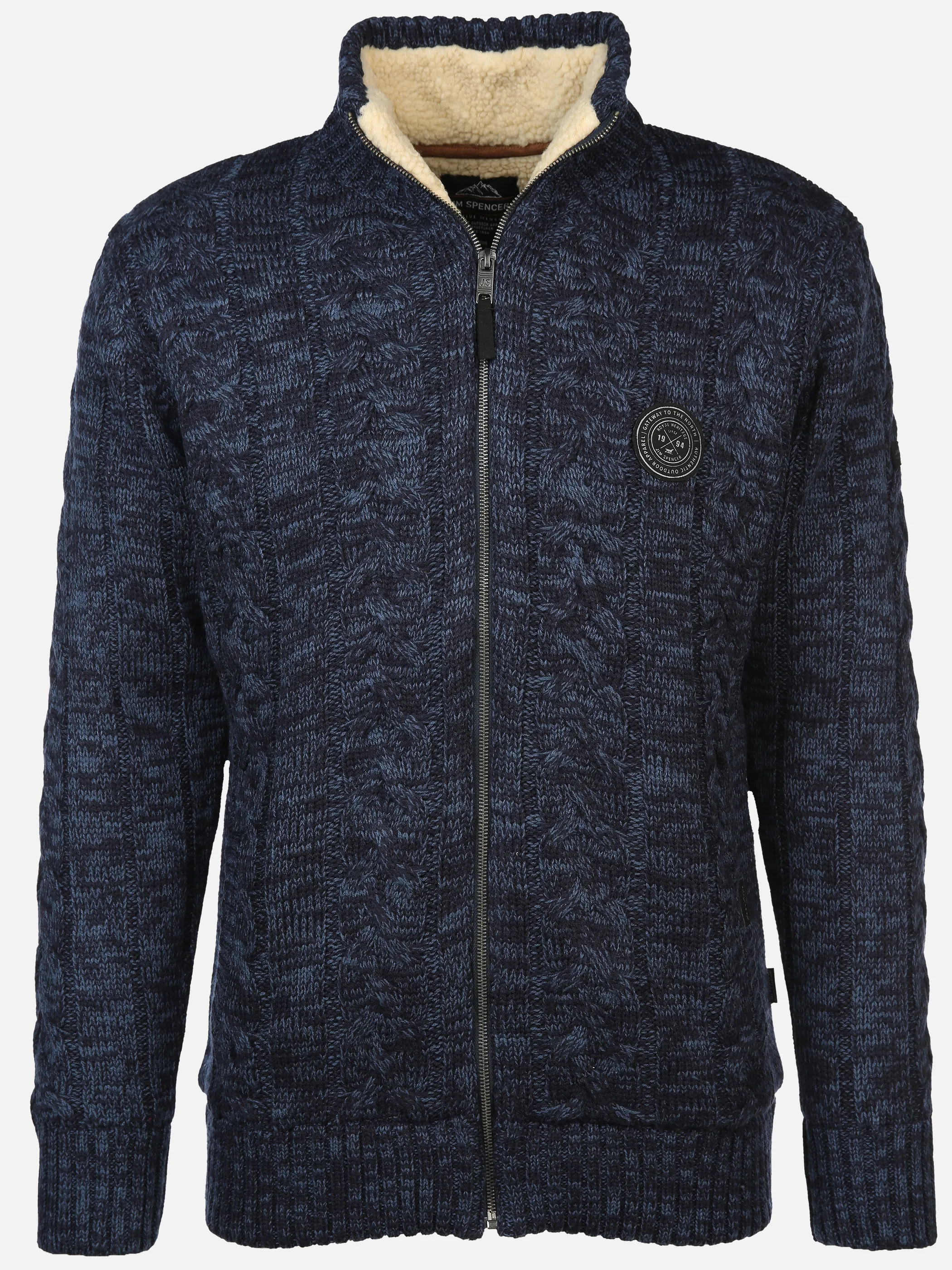 Herren Strickjacke wattiert im Norwegermuster