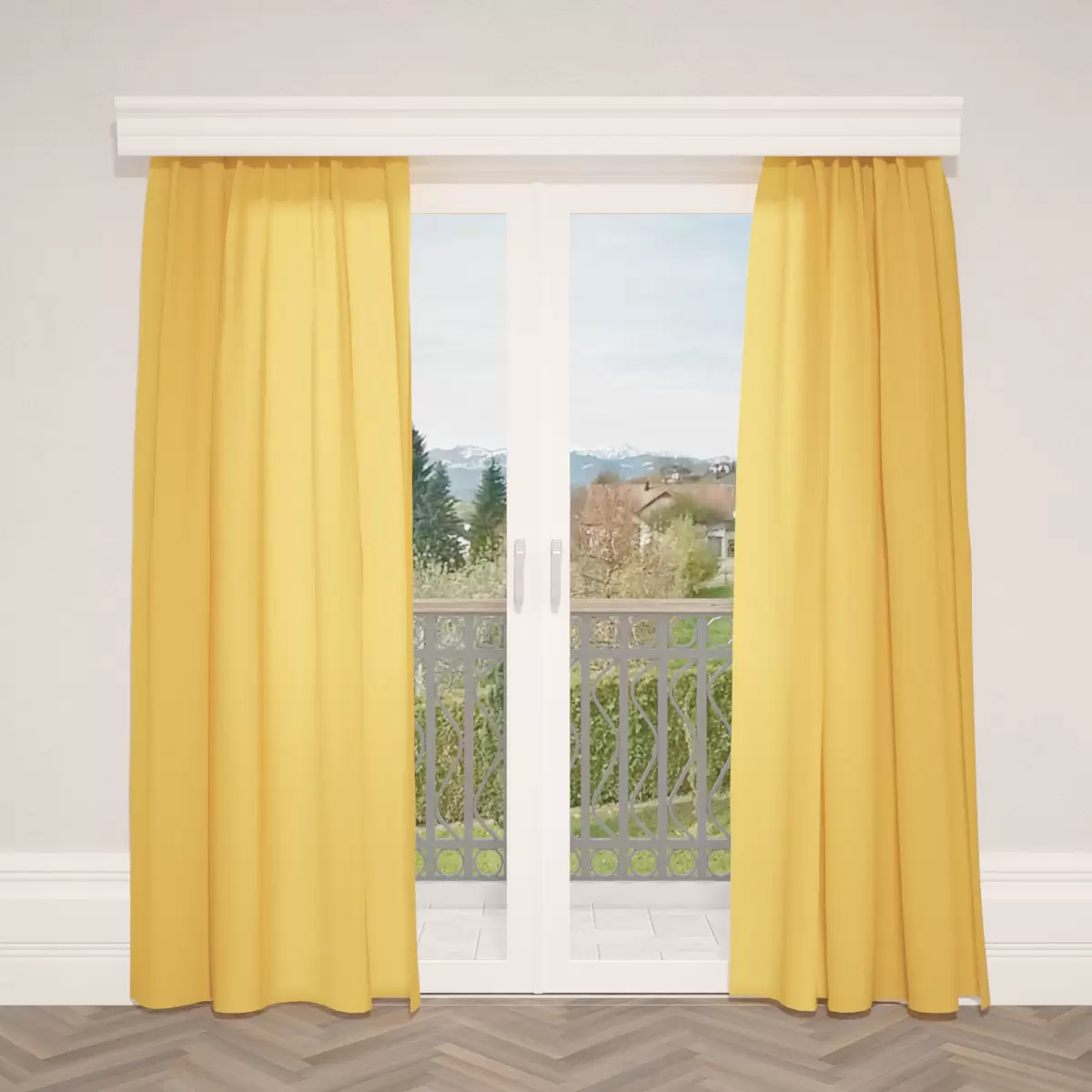 Nachtvorhang Jacquard Moiré Gold