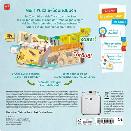 Ravensburger Mein Puzzle-Soundbuch: Im Zoo