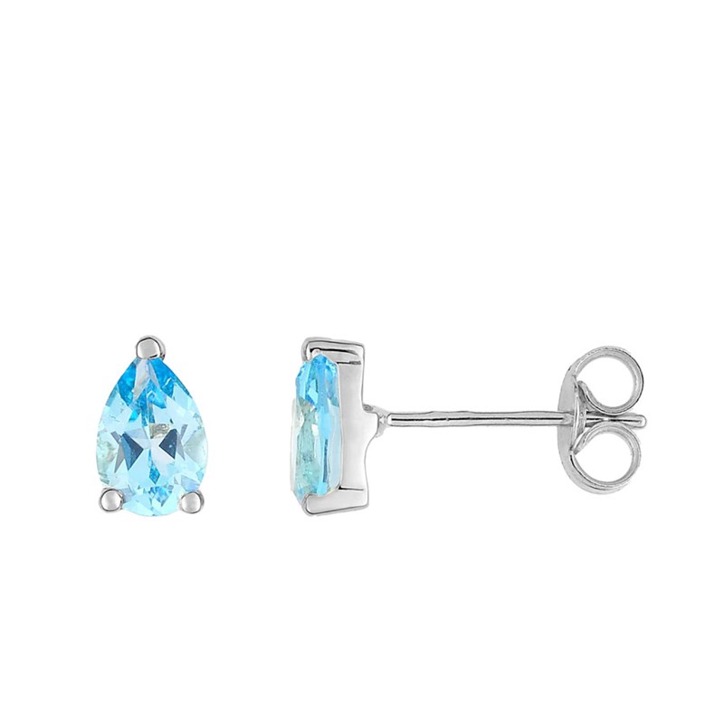 Boucles d'oreilles femme - topaze - Or 18 Carats