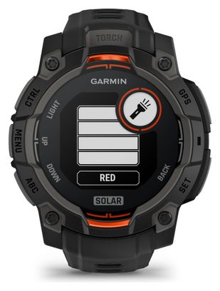 Montre GPS Garmin Instinct 3 Solar - 45 mm Noir avec Bracelet en Silicone Noir