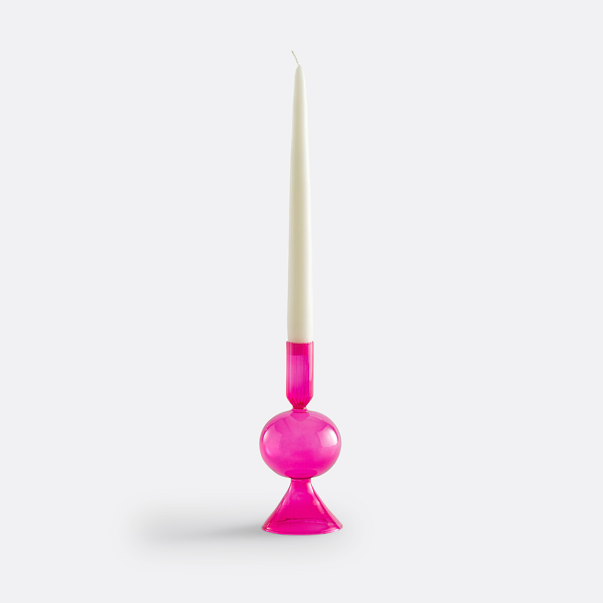 LA REDOUTE INTERIEURS<br>Castiçal de vidro Alt.17 cm