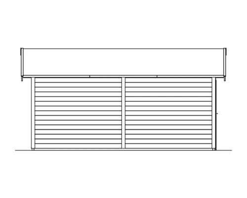 SKAN HOLZ Varberg 1 blokhut garage, 370 x 525 cm, natuurlijke afwerking