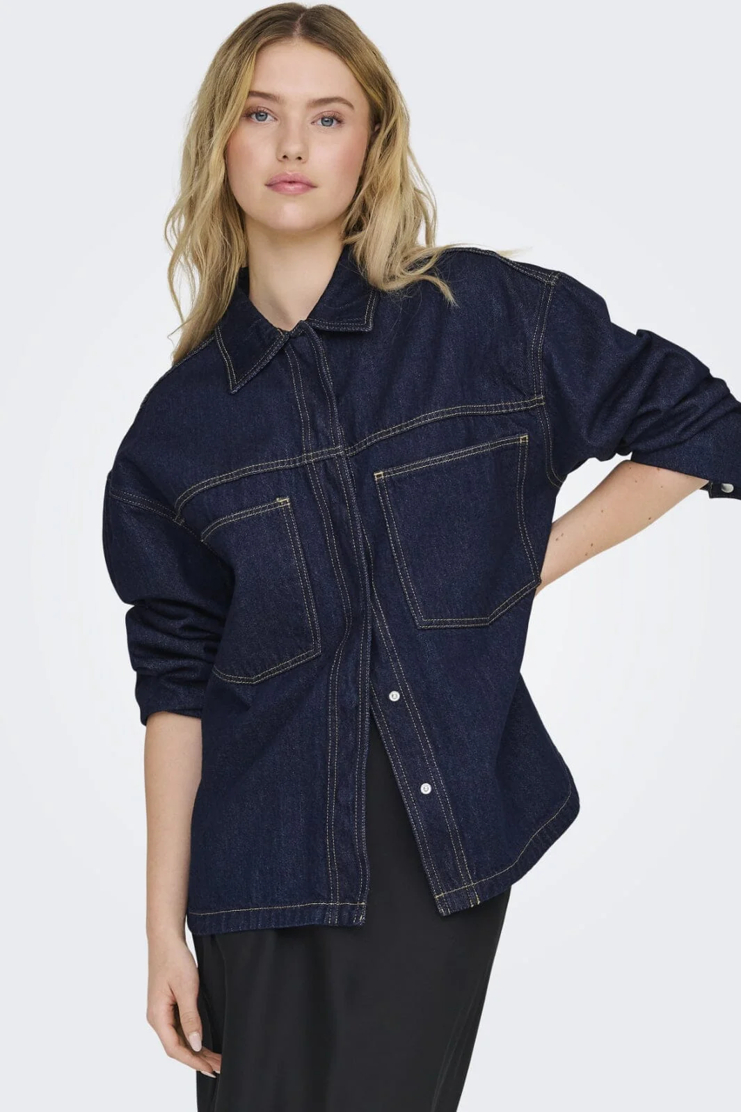Only Onlemmie L/S Shirt Rinse Azg
