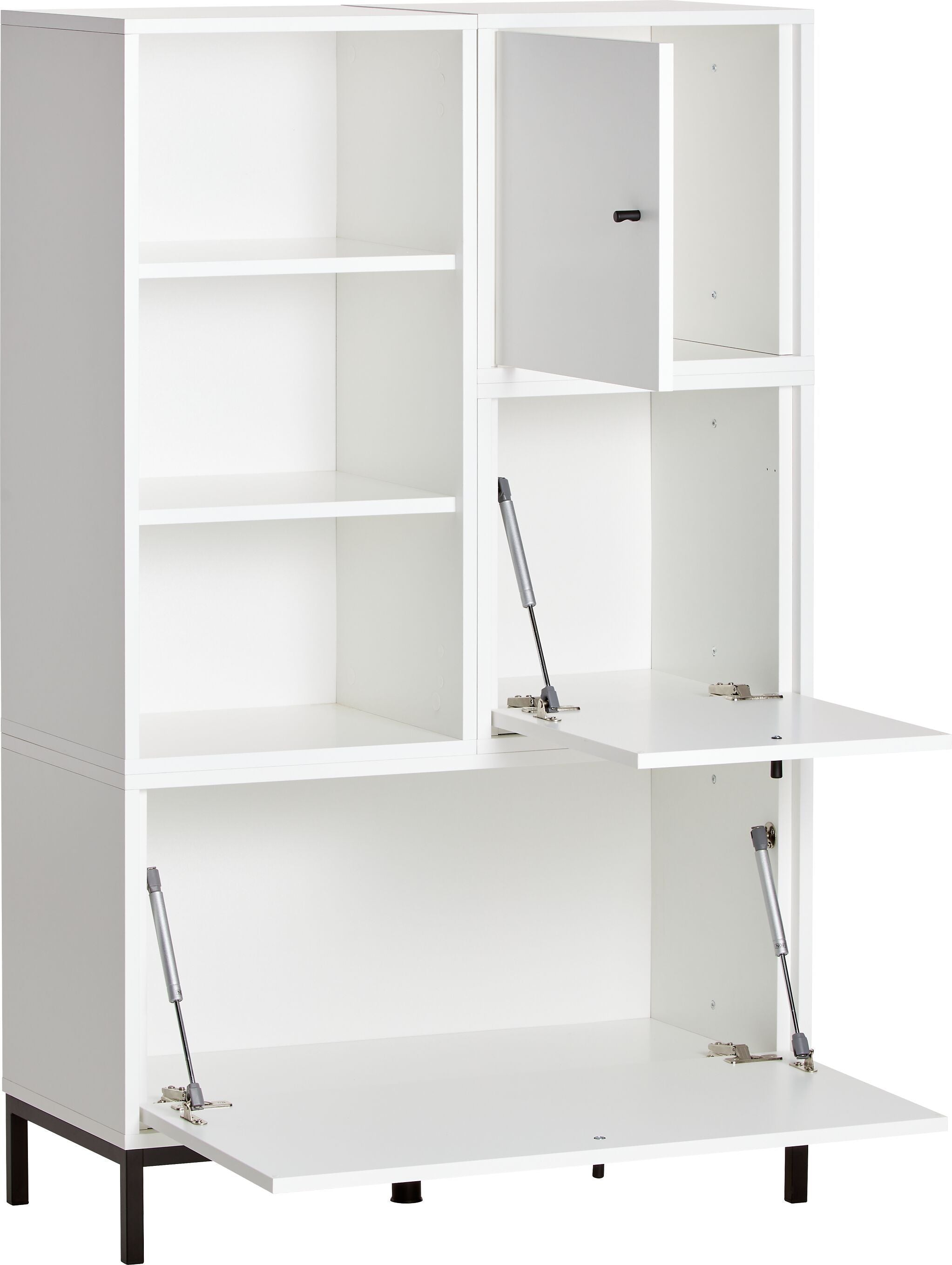 FINJA Highboard - Weiss / B: 80.0 cm x T: 36.0 cm x H: 132.5 cm
