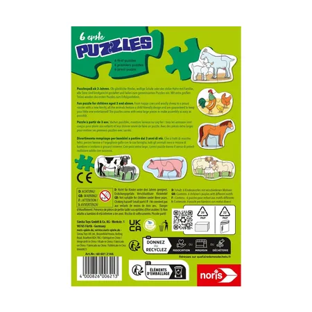 Noris 6 erste Puzzles – Bauernhoftiere
