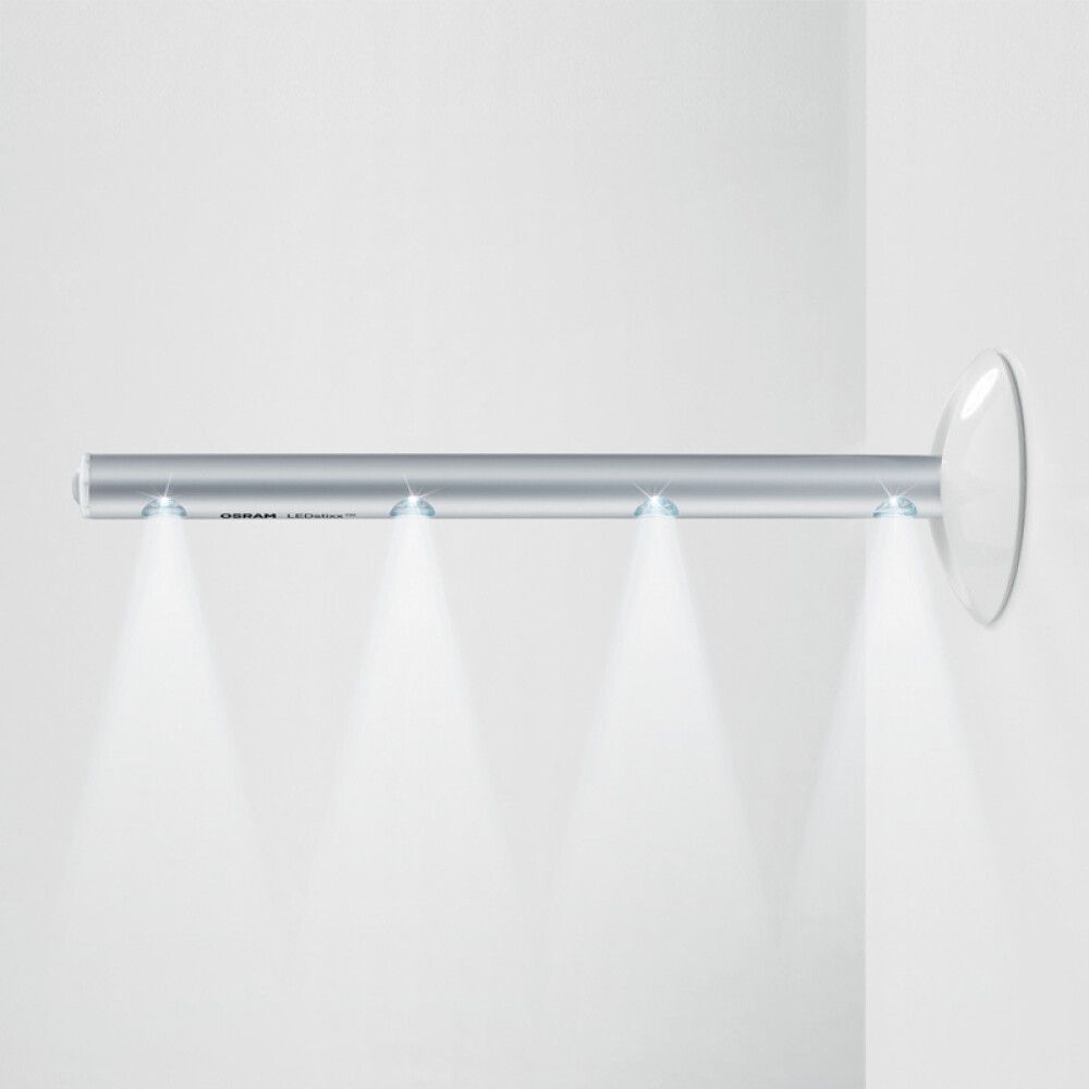 VEGGLAMPE OSRAM LEDSTIXX PORTABEL BATTERI SØLV