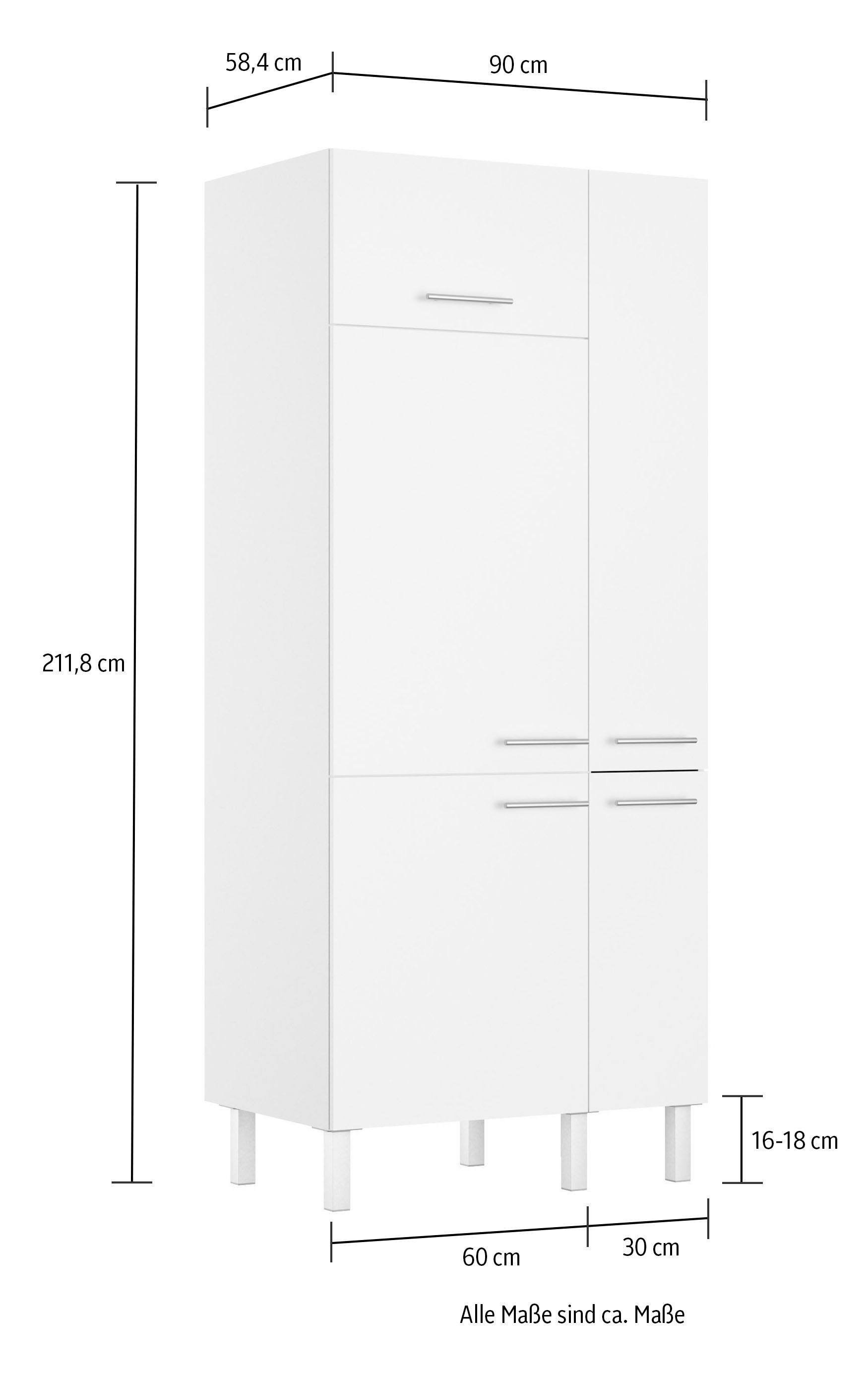 OPTIFIT Küche »Lilly2« Breite 90 cm, wahlweise mit E-Gerät