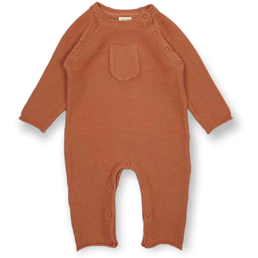 LITTLE Strick-Overall rouge