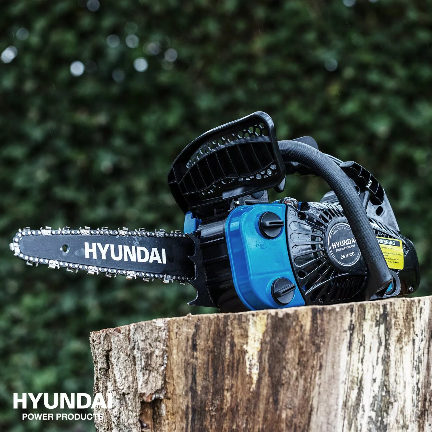 Hyundai 57257 Benzine kettingzaag - 2-takt - 25,4 cc - 250 mm - carved zwaard