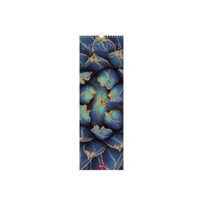 Legami - Calendrier mensuel 2024 - 16 x 49 cm - succulents