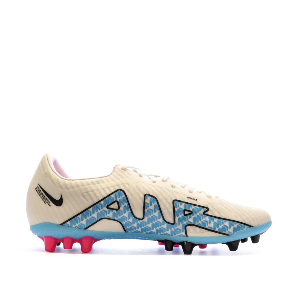Nike Chaussures de Foot Blanc/Bleu Homme Nike Zoom Vapor 15 Academy AG