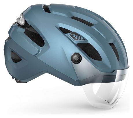 Casque MET Intercity Mips Bleu Metallic Mat
