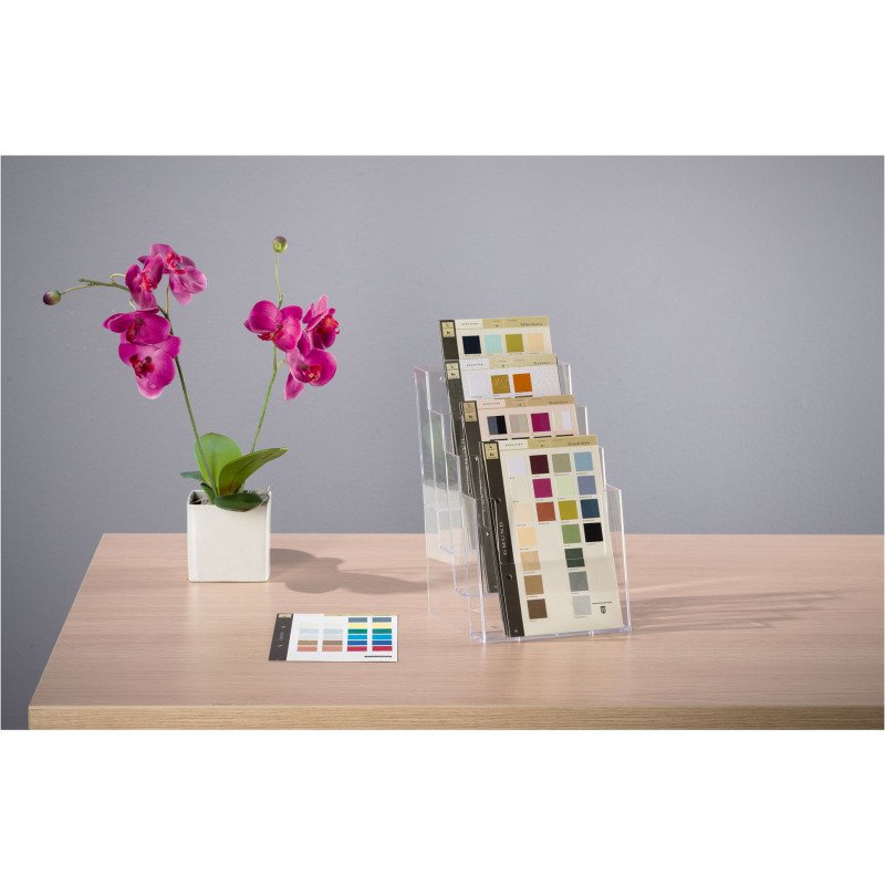 Présentoir de table 4 cases Taymar A5 transparent
