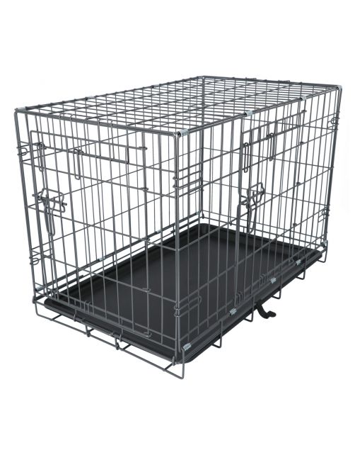 Adori Safety+ Bench Met 2 Deuren Grijs - Hondenbench
